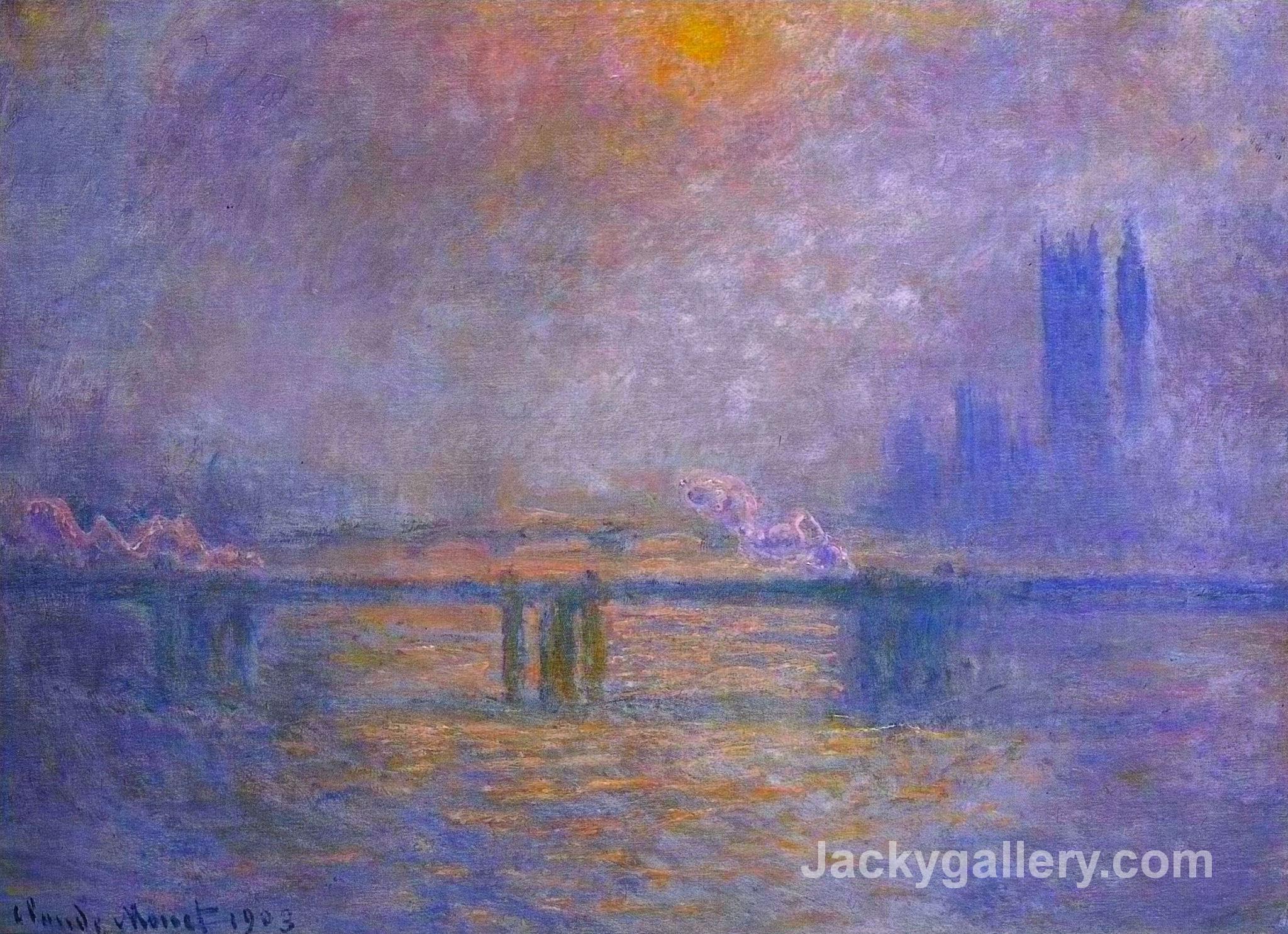 Charing Cross Bridge, The Thames 02 by Claude Monet paintings reproduction